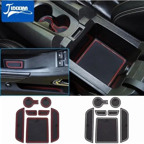Gate Slot Door Groove Non-slip Cup Holder Mat Pad Fit for Chevrolet Camaro 2012 2013 2014 2015 2016 Interior Accessories