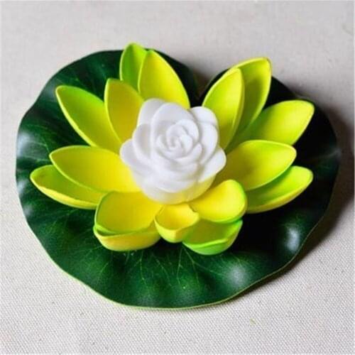 High quality rayon LED floating lotus with colorful dimming for wedding party decoration