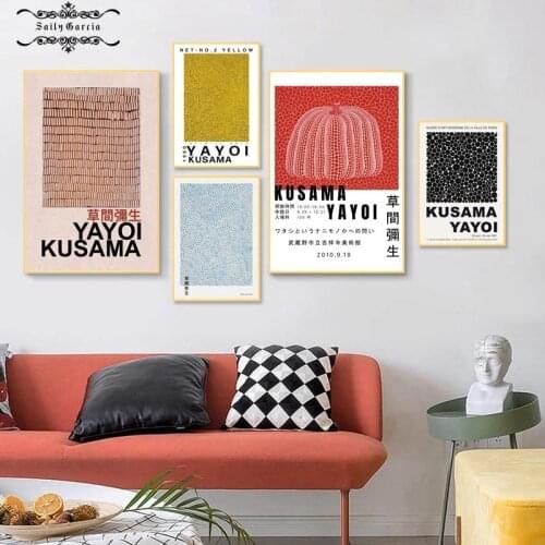 Yayoi Kusama Artwork Exhibition Posters and Prints Tokyo 1998 Canvas Painting Gallery Wall Art Pictures for Modern Home Decor