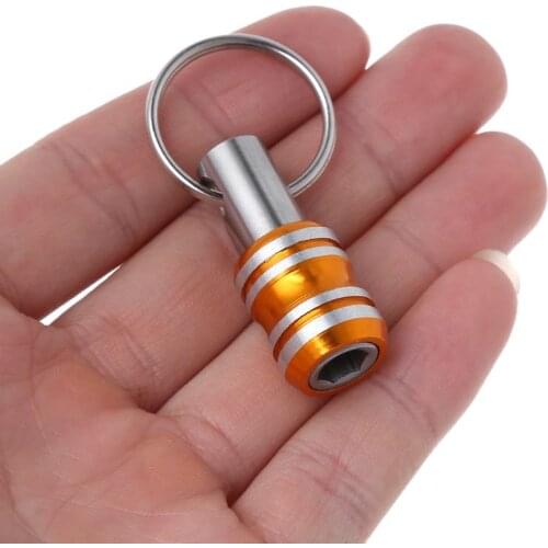 1/4 Inch Hex Shank Screwdriver Bits Holder Extension Bar Drill Screw Adapter Quick Release Easy Change Keychain 28TC