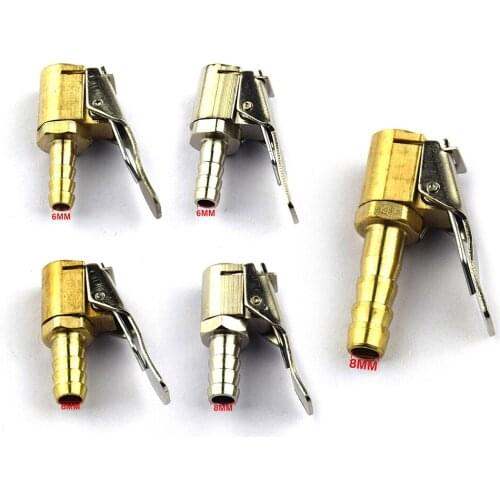 1PC 6mm 8mm Car Air Pump Thread Nozzle Adapter Car Air Pump Adapter Fast Conversion Head Clip Type Nozzle Auto General Tools