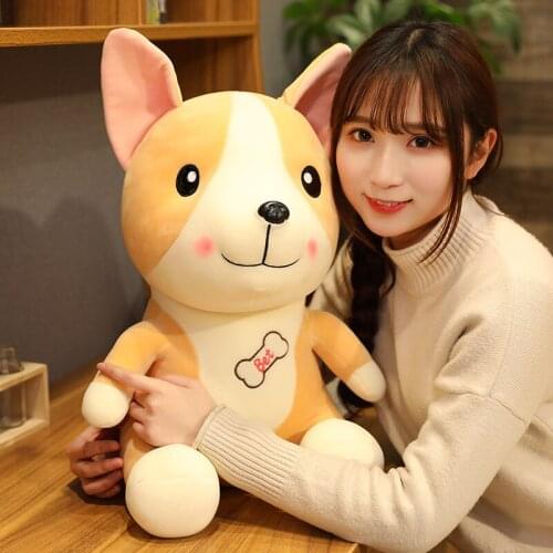 1pc 55/65CM Cute Corgi Plush Toys kawaii Stuffed Cartoon Animals Dog Plush Doll Lovely Pillow for Children Kids Birthday Gift
