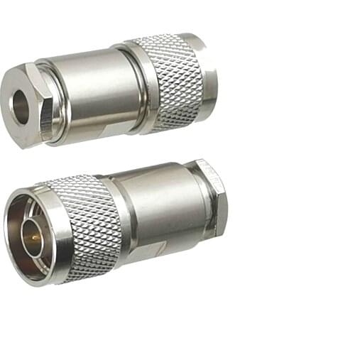 1pcs N Male Plug Connector Clamp RG8X RG-8X LMR240 Cable RF Coaxial Brass Straight New