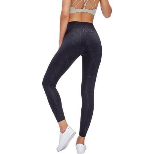 2021 Spring Autumn New Product Sports Pants Womens High Waist Buttocks Stretch Fitness Sports 9-point Pants Fashion Leggings