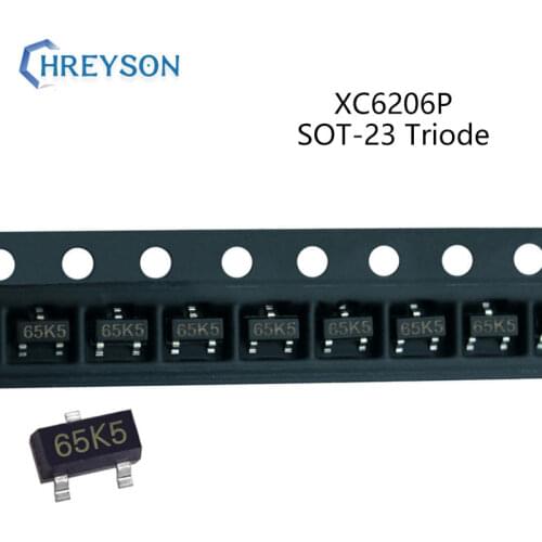 50Pcs SMD Positive Voltage Regulators IC Triode XC6206P182MR 65K5 XC6206P302MR 65Z5 XC6206P332MR 662K Transistor SOT-23