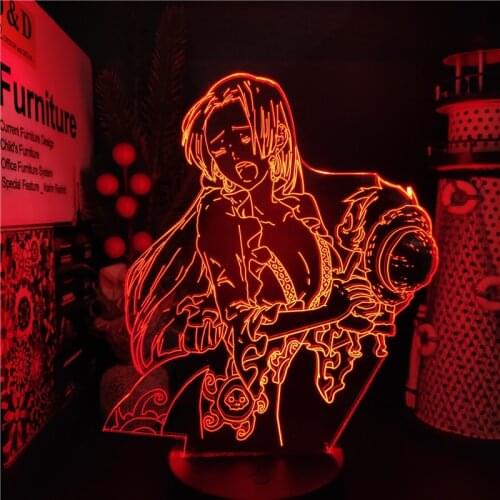 Anime 3D Lamp Nico·Robin Monkey D. Luffy LED Night Light Lampara Led Lights Home Decoration Manga Lighting Kawaii Room Decor