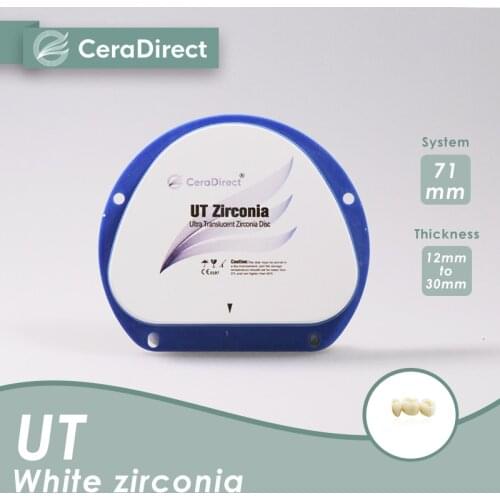 Ceradirect dental zirconia AG system（71mm）——UT white zirconia for dental lab CAD/CAM