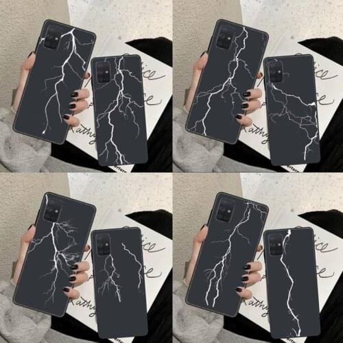 Lightning Thunder Phone Case Candy Color for iPhone 6 7 8 11 12 s mini pro X XS XR MAX Plus custom protective shell