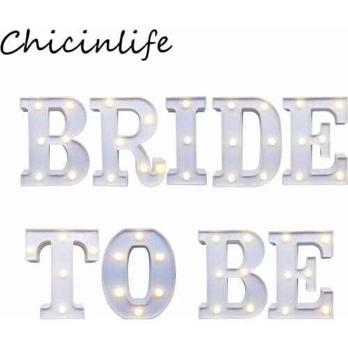 Chicinlife 1Set Bride To Be LED String Night Lights Hen Bachelorette Party Wedding DIY Stand Hanging Lamp Bridal Shower Supplies