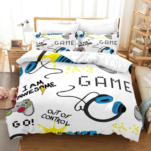 3D Print Gamepad Comforter Cover Gamer Bedding Set Teens Video Game Duvet Cover Kids Boy Modern Game Controller Bedspread Luxury