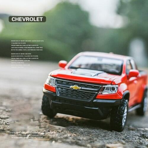 1:32 Chevrolet Colorado ZR2 Pickup Simulation Alloy Car Modle Metal Toy Car Sound Light Pull Back Model Toys For Boys Toys