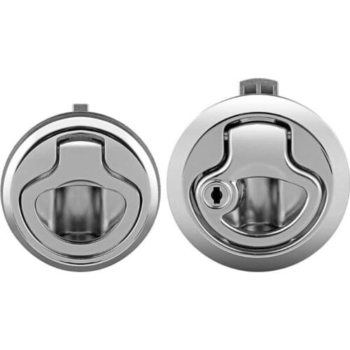 Marine Boat Stainless Steel 2" Flush Pull Hatch Latch For RV Caravan Boat Chrome Zinc Alloy small
