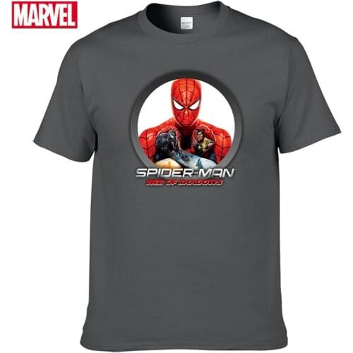 Marvel The Avengers Spider Man t shirt Comfortable Breathable 100% cotton Fashion clothes for teens Summer Top Tee shirt men #97
