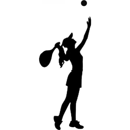 Car Stickers Fashion Sports Tennis PVC Car Decoration Accessories Stickers Creative Waterproof Sunscreen Black/white,16cm*6cm