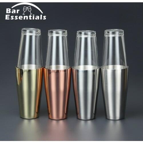 New Arrival Stainless Steel Glass Cocktail Martini Boston Bartender Shaker bottle For Both Bar Professional And Home Use