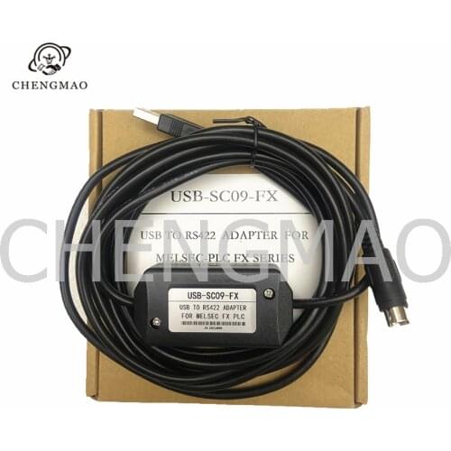 New Mitsubishi Programming Line PLC Download Line Ues For FX1S FX1N FX2N FX3U USB-SC09-FX