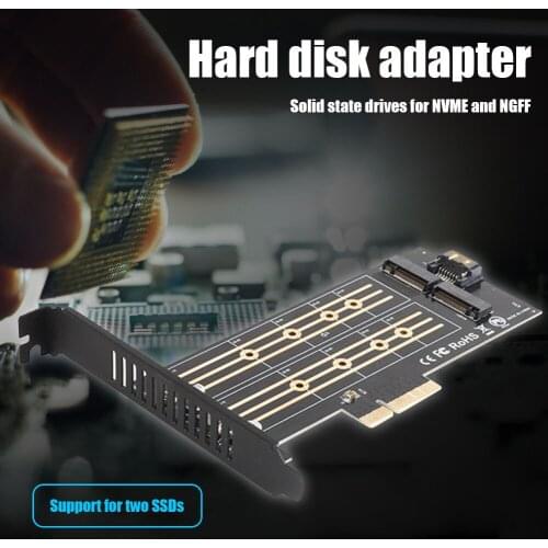 PCI-E 3.0 X4 to M.2 NGFF M+B Key Adapter Replacement for 22110 2280 2260 2242 2230 M2 SSD Host Controller Expansion Card