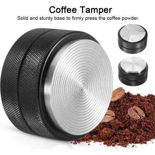 51mm Stainless Steel Coffee Tamper Base Coffee Bean Press Tool Black
