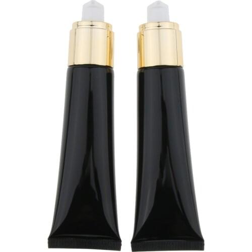 MagiDeal 2 x Plastic Squeeze Bottle Empty Makeup Cream Liquid Foundation Pump Tube Black 50ml