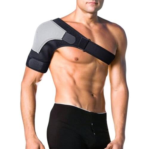 Adjustable Dislocated Shoulder Support Breathable Gym Sports Care Single Shoulder Support Back Brace Guard Strap Wrap Belt Band
