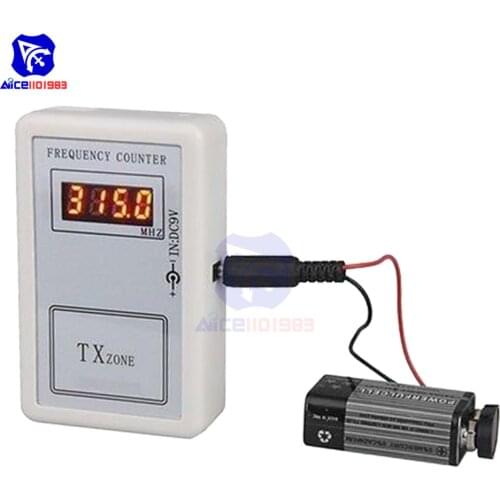 Diymore 250-450Mhz Frequency Counter LED Digital Frequency Tester with Battery Pack for Remote Controller