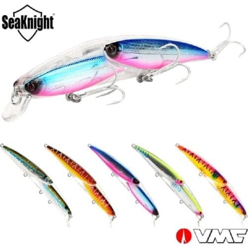SeaKnight Brand SK046 Series Minnow Fishing Lure 5Pcs/Lot Hard Bait 130mm/5.12in 25.5g Depth 0-0.M VMC Hook Fishing Bait