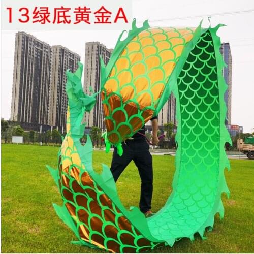 Athletic 8M Dragon Dance Costume Outdoor handmade Sports Square Ribbon Halloween Party Carnival Funny Toys Group Activities Prop