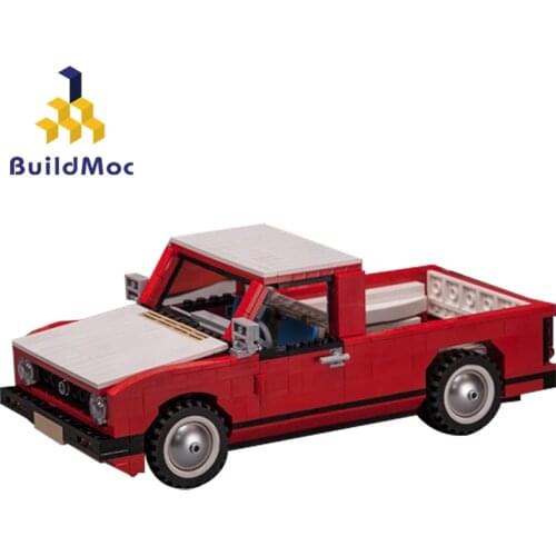 Buildmoc SUV Technical Truck Red Pickup Model Building Blocks City Car Farm Delivery Trucks Bricks Children Toys For kids Gift