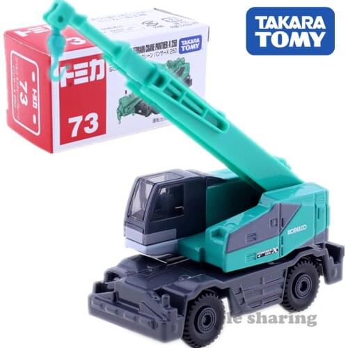 Takara Tomy Tomica No.73 Kobelco Rough Terrain Crane Panther X 250 Scale 1/116 Car Kids Toys Motor Vehicle Diecast Metal Model