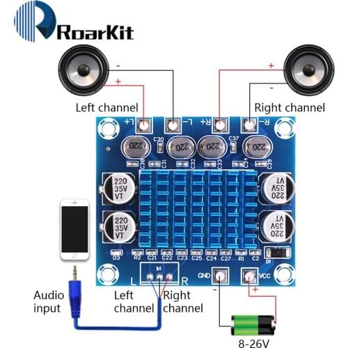 TPA3110 XH-A232 30W+30W 2.0 Channel Digital Stereo Audio Power Amplifier Board DC 8-26V 3A C6-001