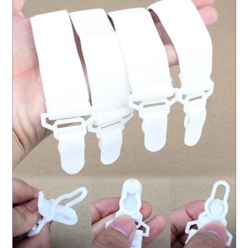 4 Pcs Bed Sheet Fasteners Clip Elastic Suspenders Grippers Holder SCIE999
