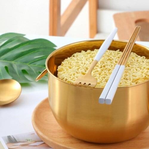 60%HOTInstant Noodle Bowl Heat-resistant Non-slip Large Capacity Anti-scalding Handle Food Container with Lid for Home