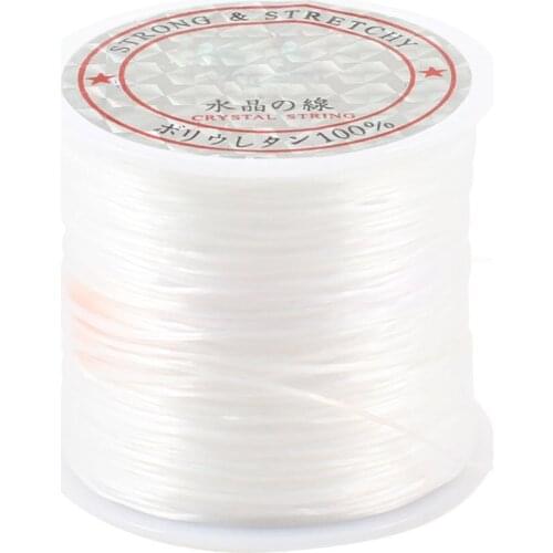White Elastic Stretchy Crystal Line Jewelry Beading Thread Spool 100 Meters