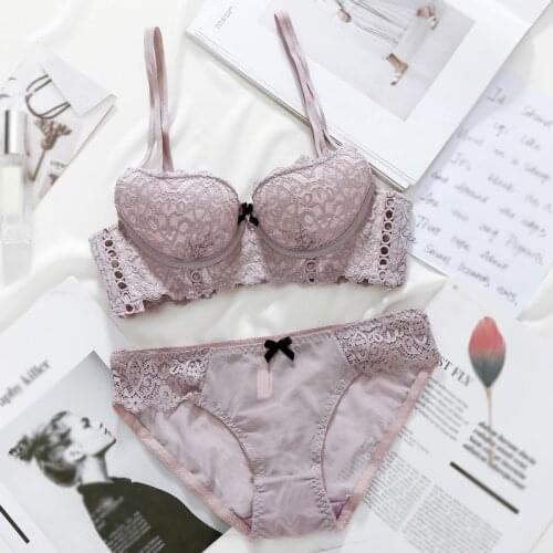 5Colors sexy Lace Comfortable Brassiere Bras Sexy Bra Sets Embroidery Lingerie Underwear Women Set