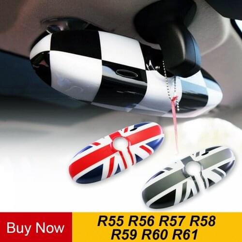 Car Rear View Mirror Case Cover Sticker Decor Car-Styling For BMW MINI Cooper JCW S One+ R55 R56 R57 R58 R59 R60 R61 Countryman