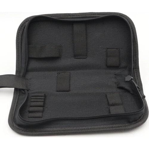 Black Multi-functional Canvas Watch Repair Portable Tool Bag Zipper Storage