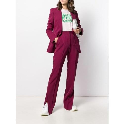 Formal Elegant Womens Business Blazers Trouser Suits Office 2 Pies Sets Ladies Formal Jacket Pants Office Lady Custom Made