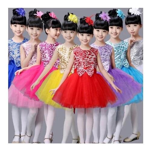 Kids Modern Ballet Dancewear Outfits Girls Hip Hop Party Ballroom Dancewear Costumes dress Ballroom Stage clothing for children