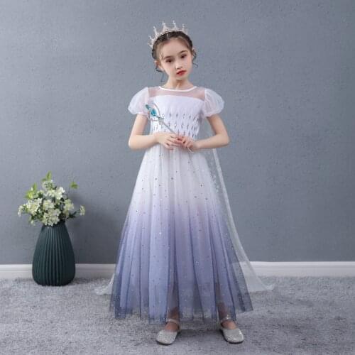 Snow 2 Cosplay Fancy Tutu Princess Children Birthday Party Prom Evening Infant Long Summer Dress Kid Vestidos Baby Girls Clothes
