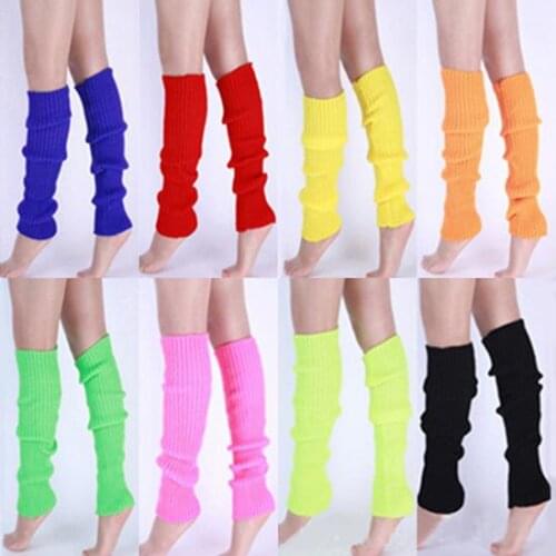 Hot Fashion Leg Warmers Women Solid Candy Color Knit Winter Leg Warmers Loose Style Boot Socks Gift Boot Cuffs Long Socks