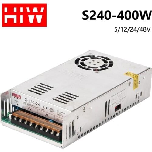 HWIY S240-S400 400w AC-DC Switching dc power supply 24v 5v12v36v48v60v AC110V/220V to 24VDC 5VDC 12VDC 48VDC switchs power