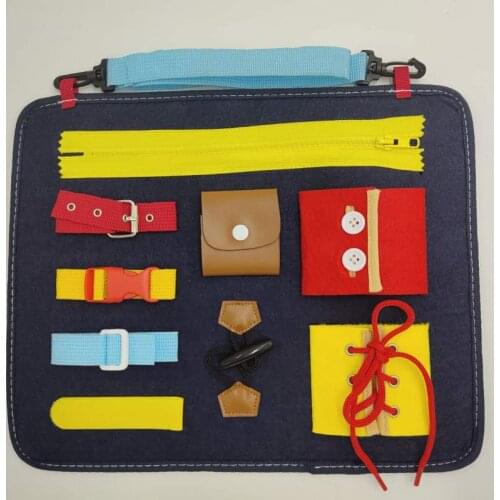 Toddler Montessori Toys Educational Fine Motor Skills Training Learn To Dress Basic Skills Busy Board Toys For Preschool Kids