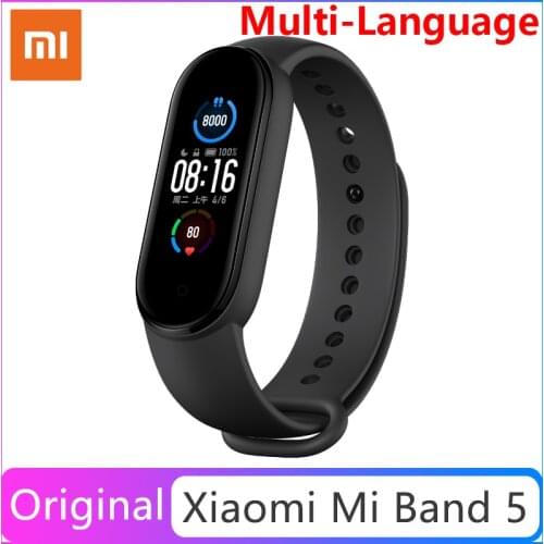 Multi-Language Xiaomi Mi Band 5 Smart Bracelet Touch Screen Miband 5 Wristband Fitness Track Heart Rate Monitor Swim Sport