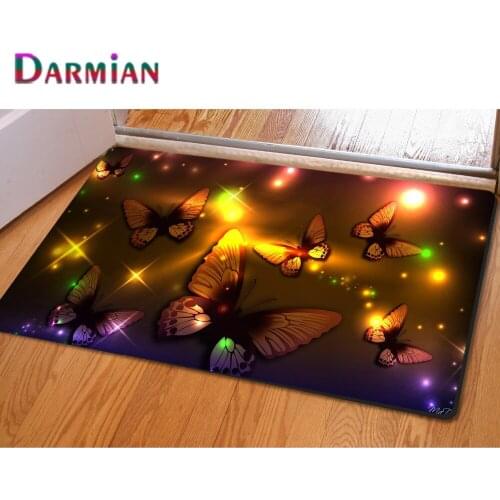 Fashion Butterfly Printing Home Decorative Area Rugs for Bedroom Living Room Non-slip Door Floor Mat Carpets Alfombras