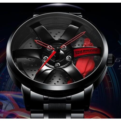 NIBOSI Relogio Masculino Wheel Rim Hub Watch Custom Design Sport Car Rim Watches Waterproof Creative 2020 Watch Mens Wristwatch