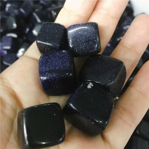 Natural Blue Sand Stone Crystal Tumble Stones Polished Healing Crystal Gemstones For Home Decoration