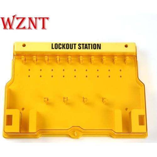 NT-LS02 10-Locks Padlock Safety Lockout Station Tagout Management Station lock board Engineering plastic lock management station