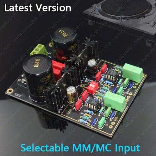 V2020 MM MC Phono Turntable Preamp Pre-amplifier Dual Phono Preamplifier Circuit,Upgradable OPAMP