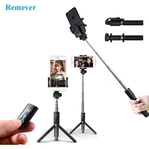 Newest 3 in 1 Bluetooth Selfie Stick with Tripod Handheld Phone Clip Mount for iPhone/Xiaomi/Smartphones with Bluetooth Remote