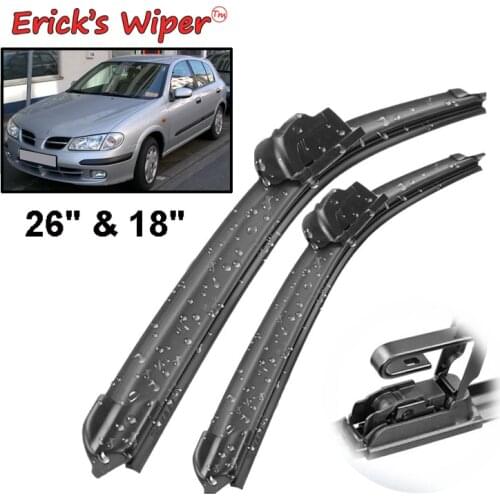 Ericks Wiper LHD Front Wiper Blades For Nissan Almera Tino N16 2000 - 2006 Windshield Windscreen Front Window 26"+18"